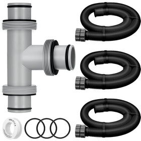 Frienda t-joint pool hose adapter with 3 ports for easy filtration connections.