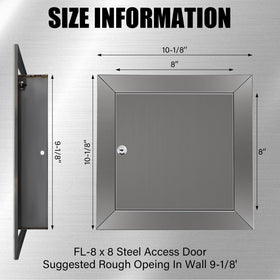 Frienda wall and ceiling mounted access panel with screwdriver latch for easy maintenance access