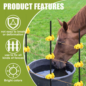 Frienda wood post insulator clip fits round posts for pet fencing