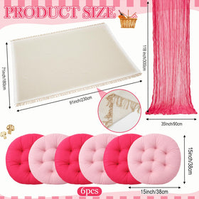 Frienda cohesive pink theme creates stylish decor for garden parties and showers.