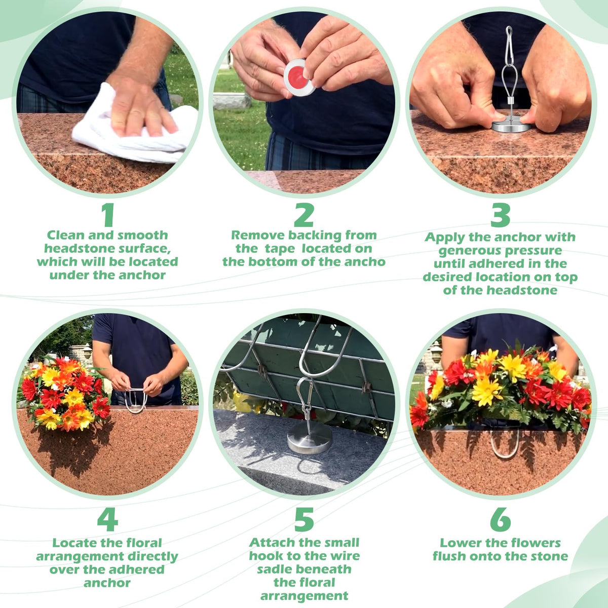 Frienda wreath hanger clip enabling quick and neat bouquet attachment.