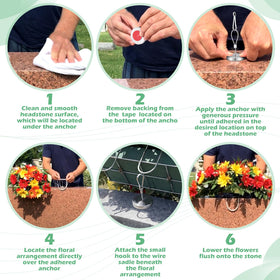 Frienda wreath hanger clip enabling quick and neat bouquet attachment.