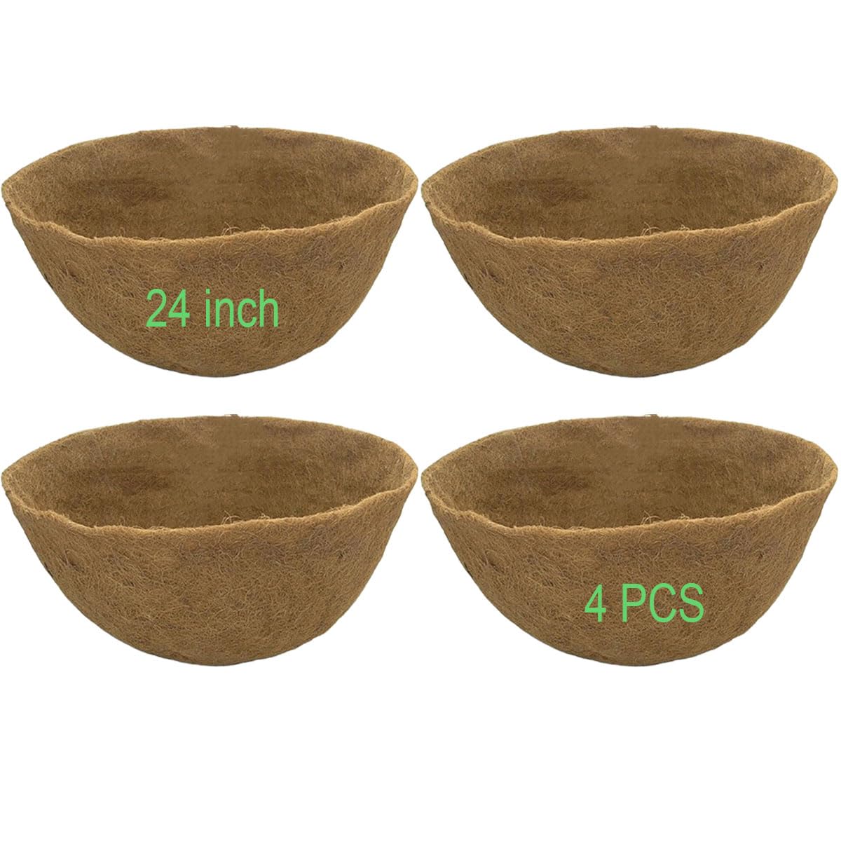 Frillybutts 24-inch coco-liner for planters keeps soil tidy and boosts plant presentation.