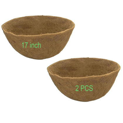 Frillybutts coco liner round 17x11 in for tidy soil and natural basket look