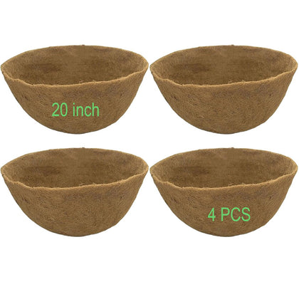 Frillybutts coco liner for 20 inch round basket keeps soil tidy and boosts natural look