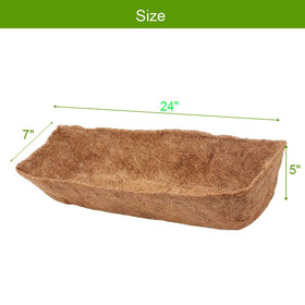 Frillybutts coconut liner for 24-inch trough enhances drainage and root health.