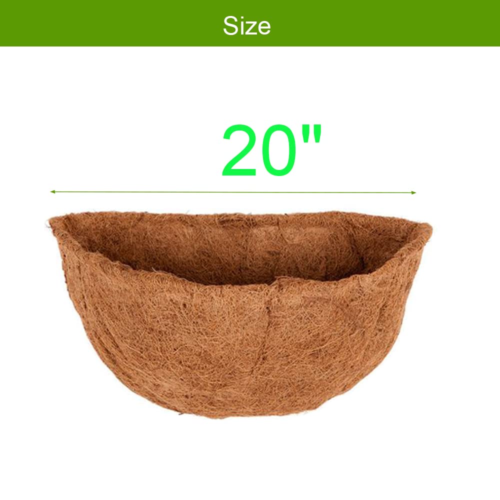 Frillybutts half-round coconut liner inside a planter, enhances airflow and drainage.