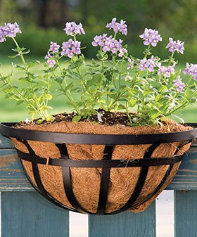 Frillybutts half-round liner in a planter setup, ready for soil and plants.