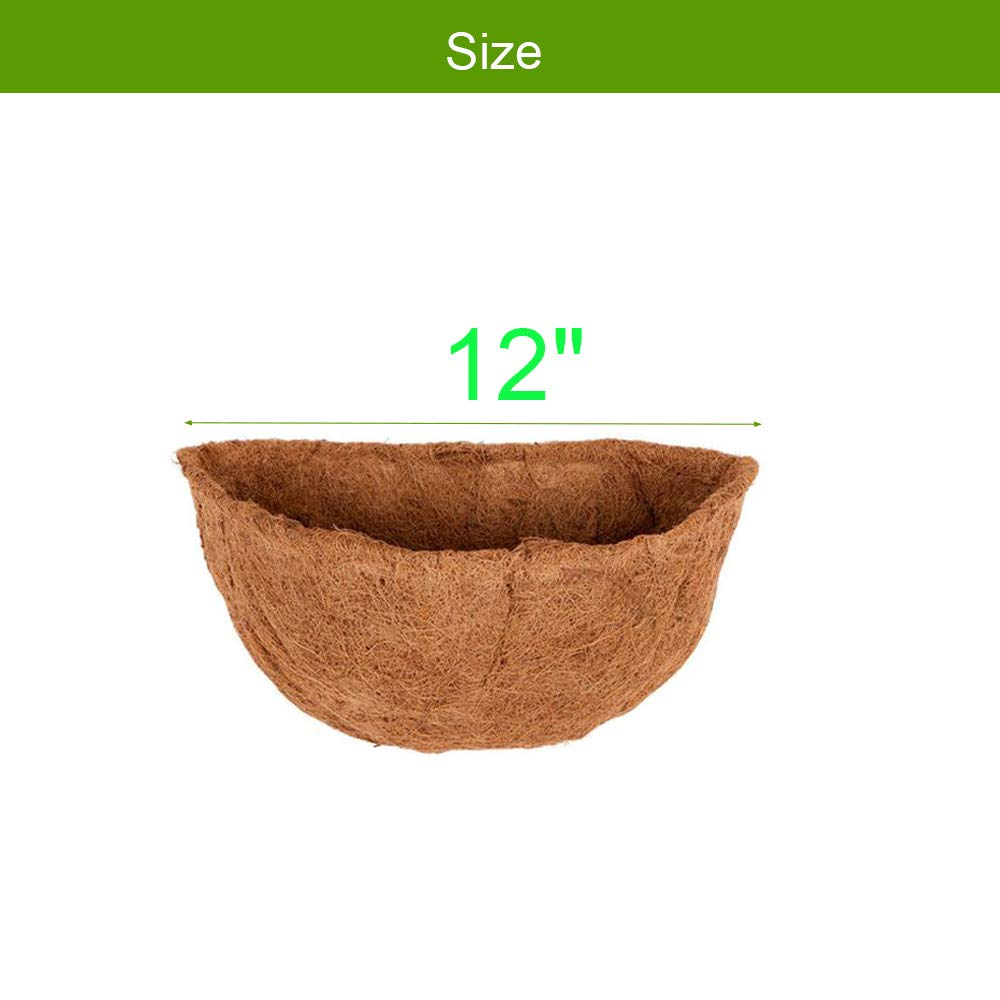 Frillybutts half-circle coco liner 12inch suited for indoor outdoor planters