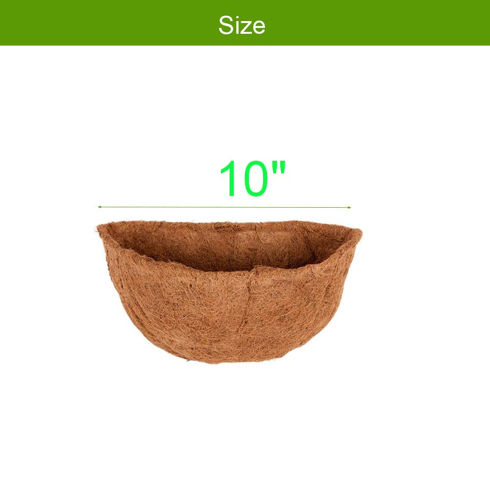 Frillybutts half-round coco fiber liner close-up shows natural texture and fiber strength.