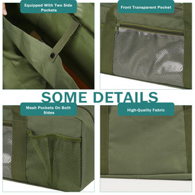 Frjjthchy grill tool storage bag made of durable 600D fabric for rugged outdoor use