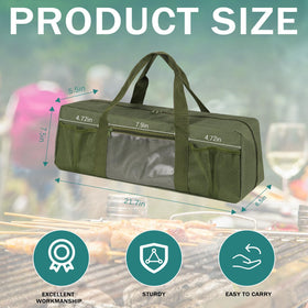 Frjjthchy storage bag open compartments highlighting multiple pockets for organization