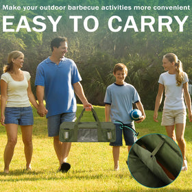 Frjjthchy grill tool storage bag side pockets for tool separation and easy access