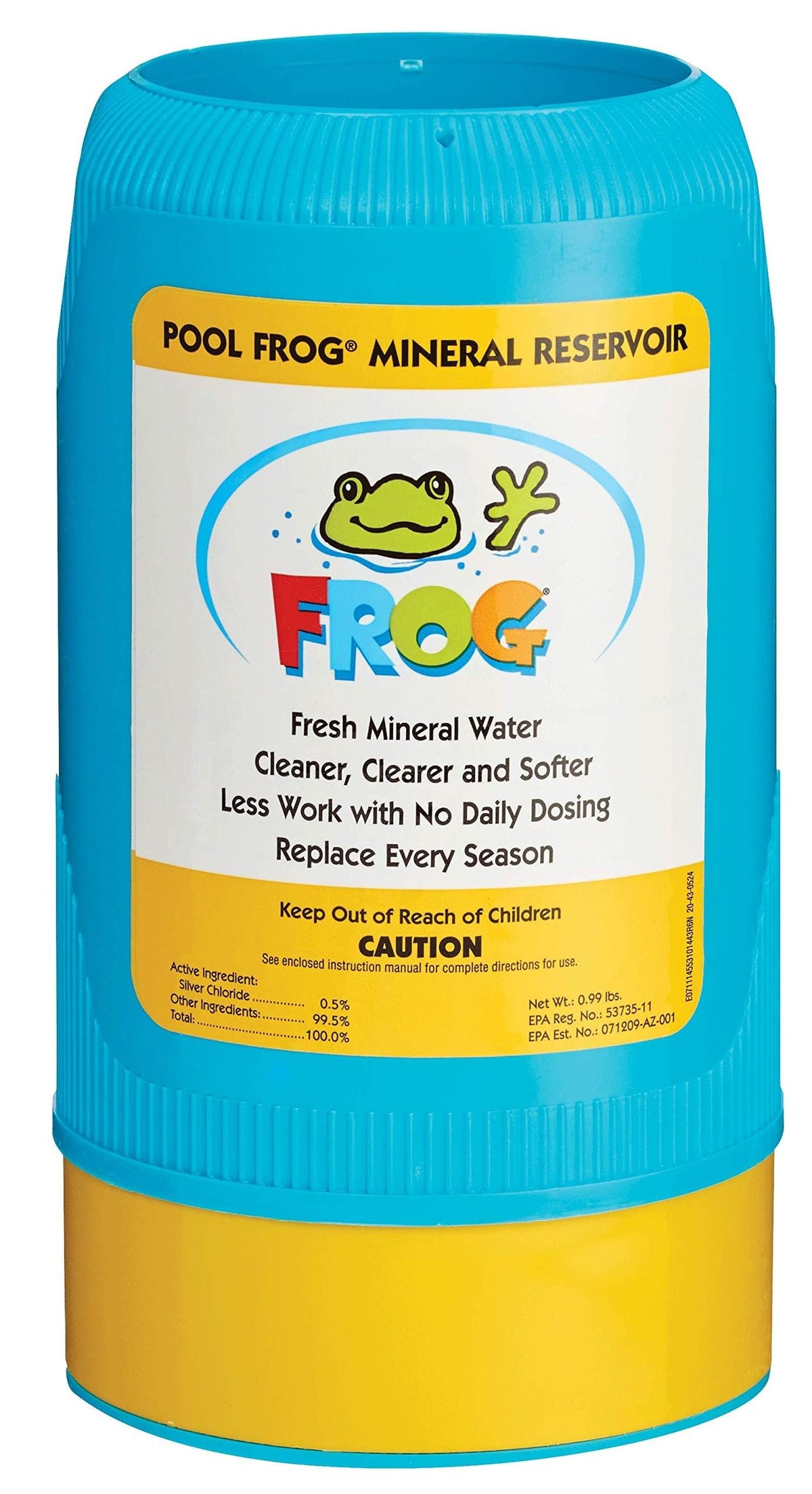 FROG Bac Pac sanitizer pouch shown; supports reliable pool sanitization with minerals.