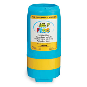 FROG Bac Pac sanitizing packs paired with reservoir for reliable pool sanitization.