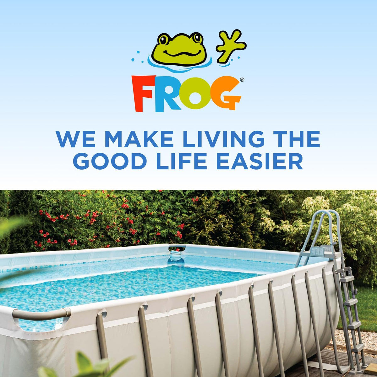 FROG brand water care expertise with trusted pool sanitation.