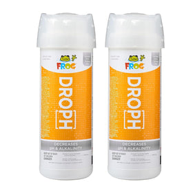 FROG DropH bottle with TruDose cap demonstrates spill-free dosing for hot tub balance.