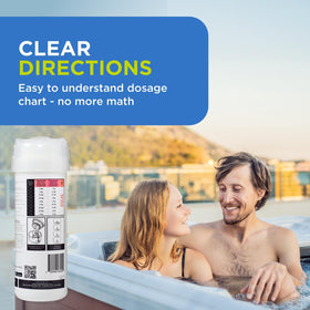 FROG DropH hot tub water balance image signals a clear, comfortable soak.