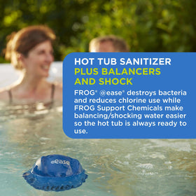 FROG @Ease Floating System in use delivers convenient, hands-off spa care.