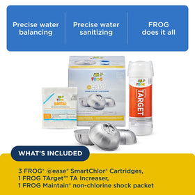 FROG Maintain Shock supports clean, balanced water with less fuss.