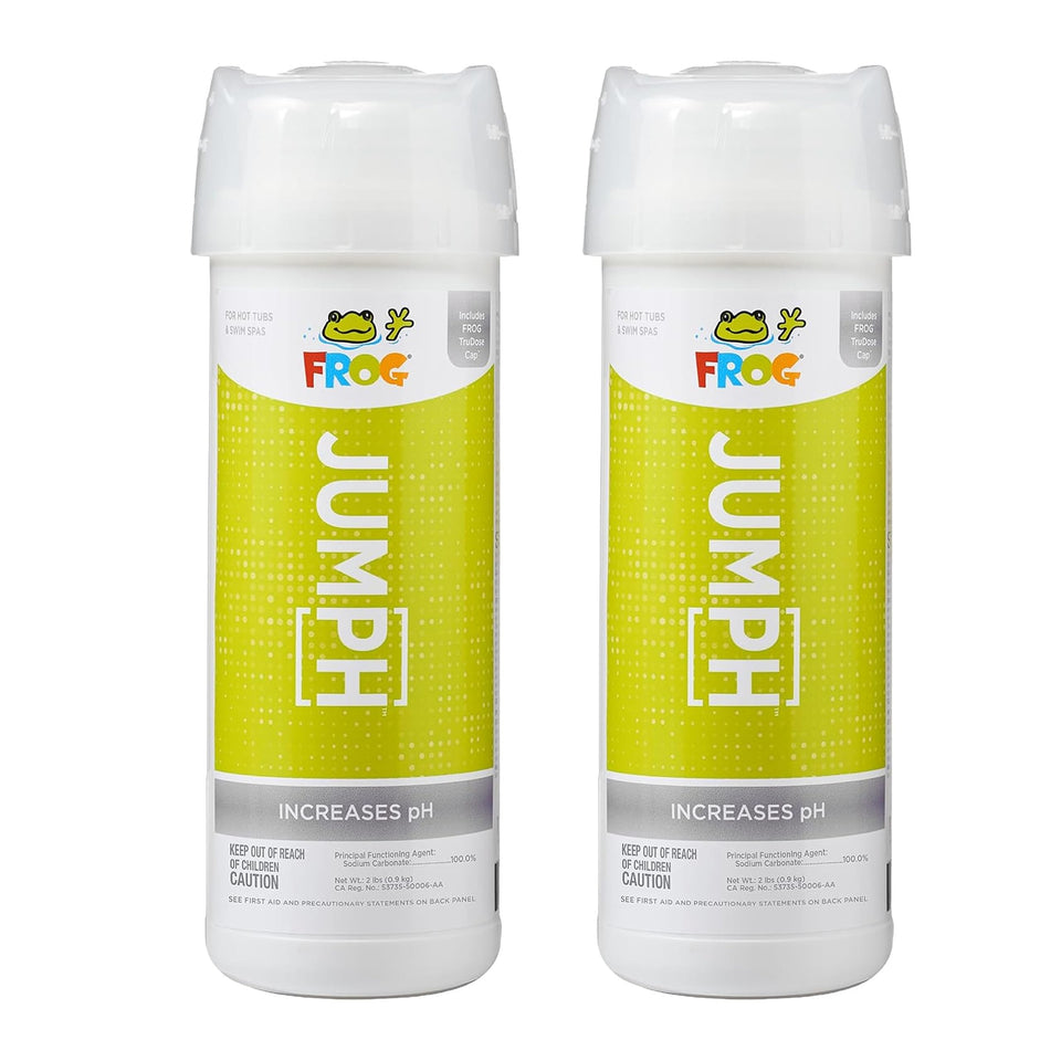 FROG JumpH pH Increaser bottle cap close-up with secure TruDose seal for spill-free dosing