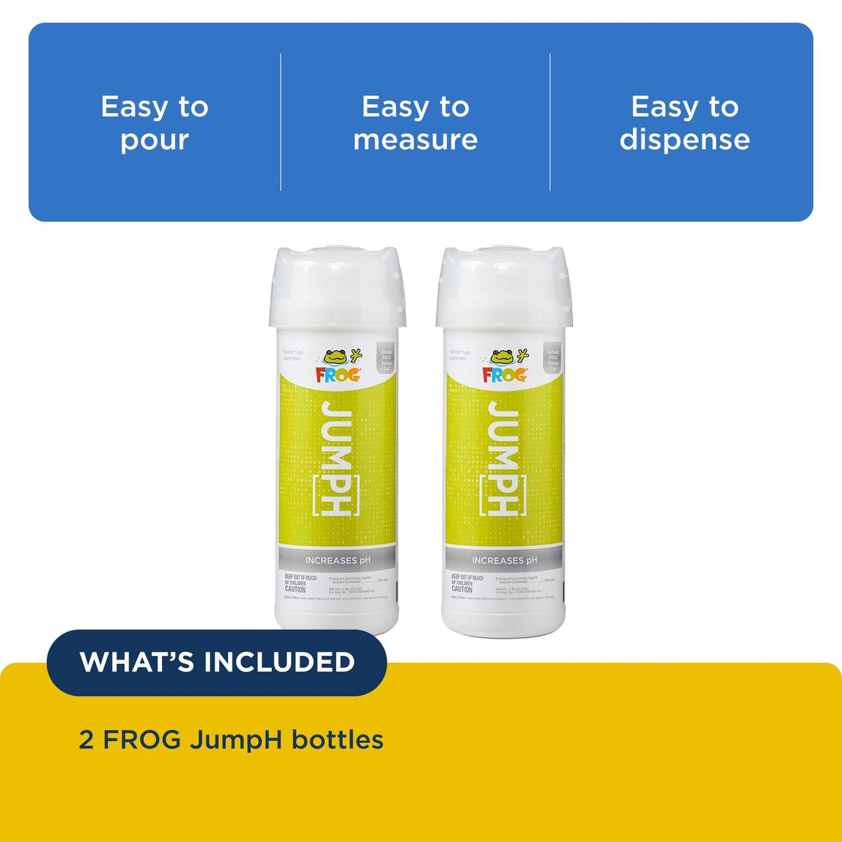 Dissolving powder from FROG JumpH quickly disperses in spa water for timely adjustment