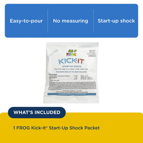 FROG Kick-It establishes baseline chlorine after fill.
