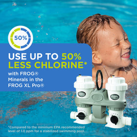 FROG mineral reservoir 40K attached for mineral-based water care