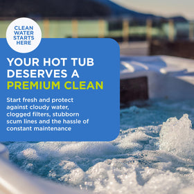 Hot tub jets after treatment showing improved water flow and clarity