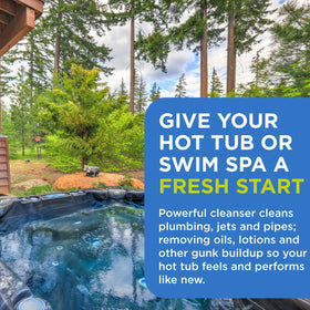 FROG Pipe & Jet Cleanser jet-system cleaning visual emphasizes improved water flow.