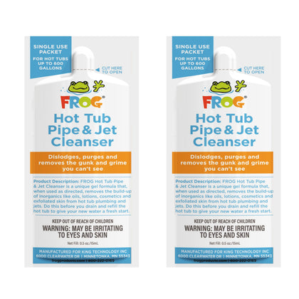FROG Pipe & Jet Cleanser two-pack packaging for hot tubs up to 600 gallons