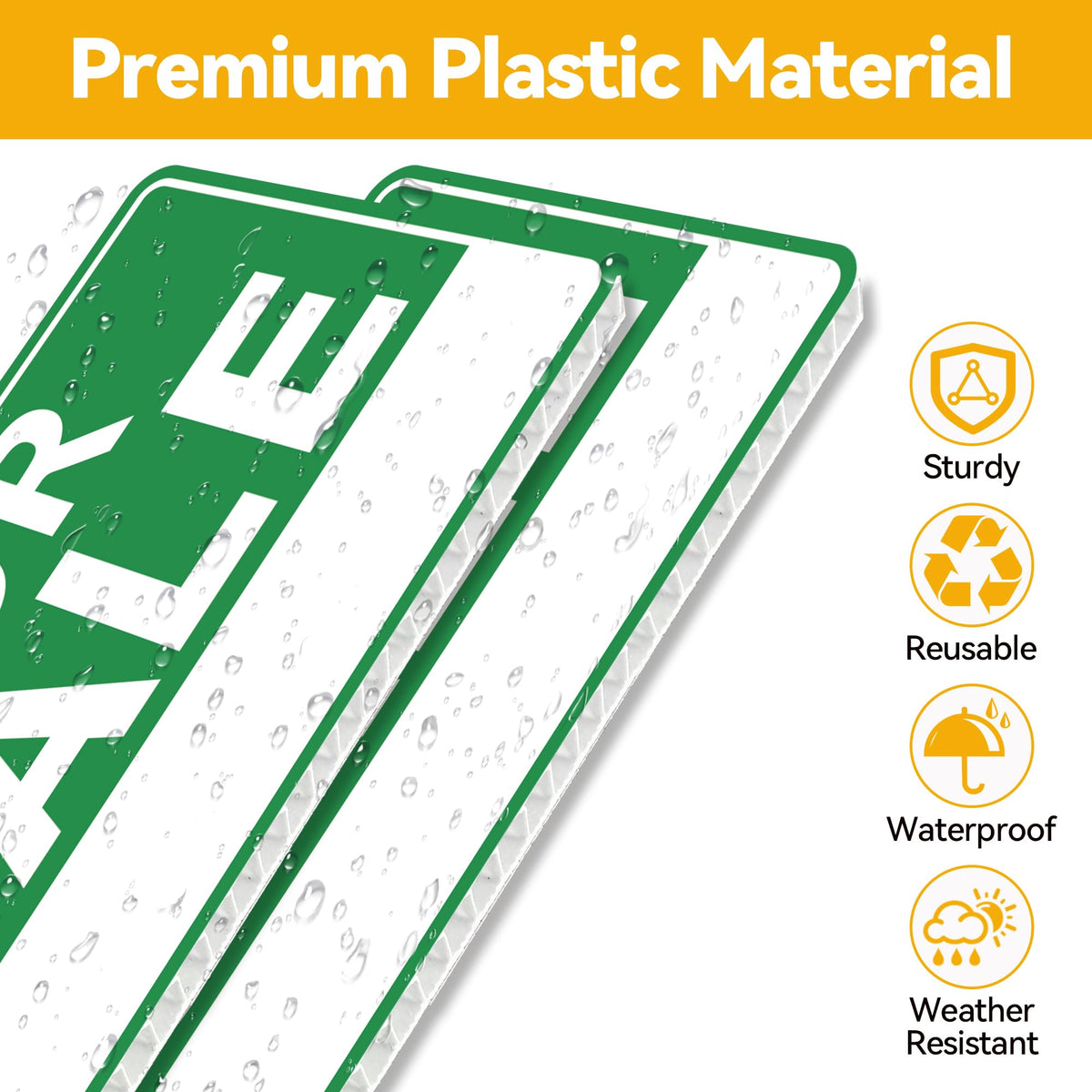 Frohllia all-weather yard sign resists rain and UV for lasting visibility