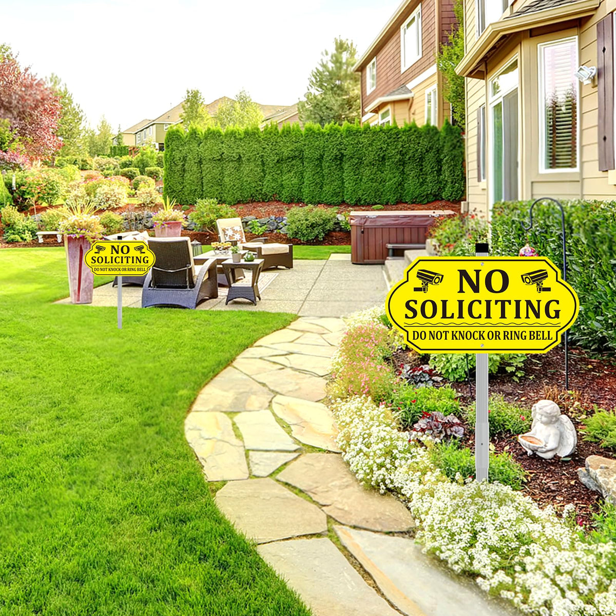 Frohllia installation kit included for quick setup in grass or soil.