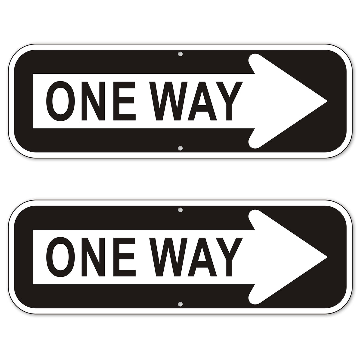 Frohllia one-way sign with right arrow, 18x6 inches, durable aluminum for outdoor use.