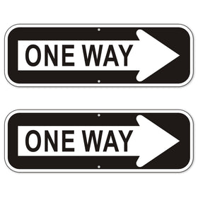 Frohllia one-way sign with right arrow, 18x6 inches, durable aluminum for outdoor use.