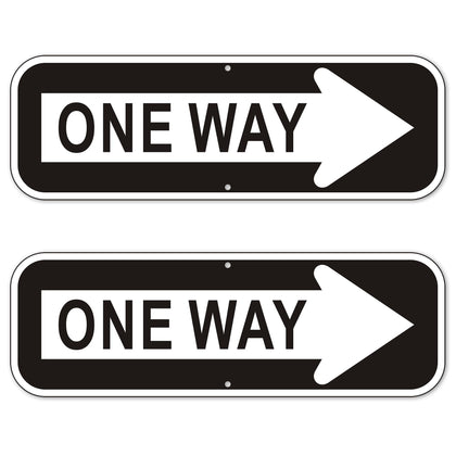 Frohllia one-way sign with right arrow, 18x6 inches, durable aluminum for outdoor use.