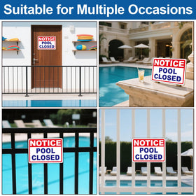Frohllia pool closed sign high-visibility color printing for clear notices