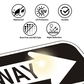 Frohllia reflective outdoor sign; high visibility day or night for reliable direction.