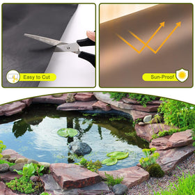 Froidesente seam tape enables seamless pond joins.