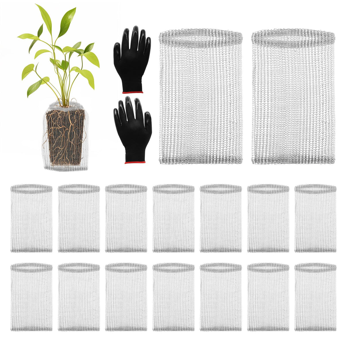 Froidesente root guard baskets set of 16 for 1-gallon planting to shield roots