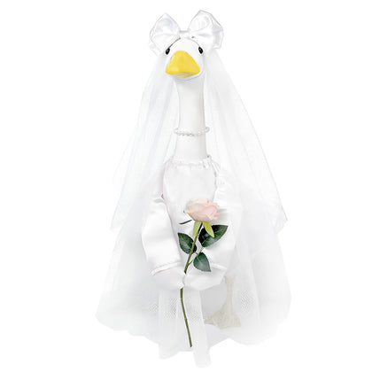 Froklic Bride Porch Goose Outfit dress: charming wedding-ready decoration for garden statues