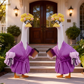 Froklic Complete Lady Porch Goose look boosts patio statue charm.