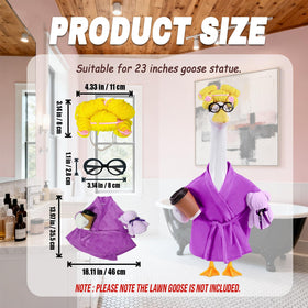 Froklic Goose Outfit glasses accessory creates a playful garden scene.