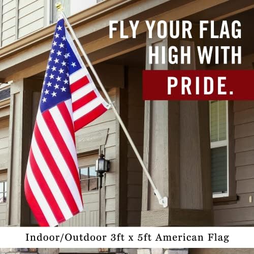 Front Line Flags American flag 3x5 close-up embroidered stars show meticulous craftsmanship.
