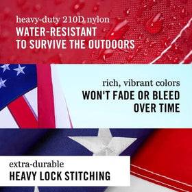 Front Line Flags American flag 3x5 sewn stripes for a vivid official look.