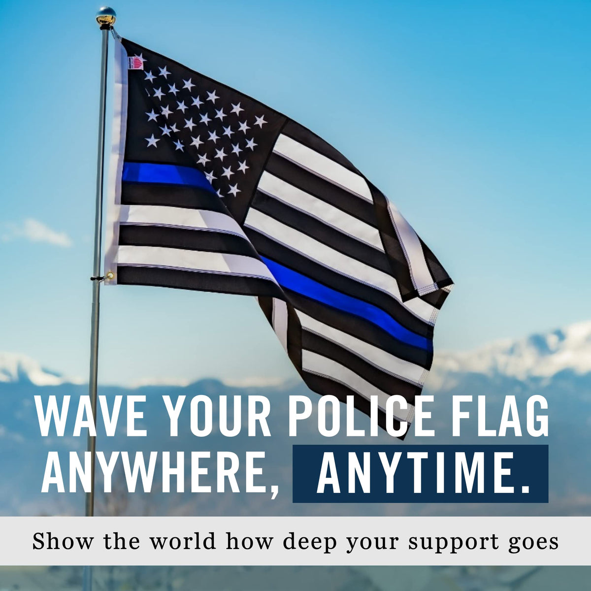 Front Line Flags indoor and outdoor ready flag for multiple displays