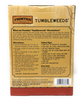 Frontier Tumbleweeds firestarters grill ready – compatible with charcoal grills and BBQs
