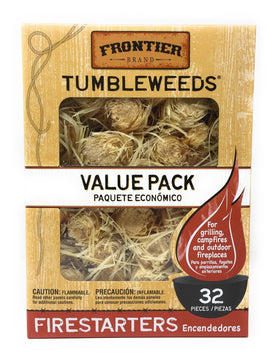 Frontier Tumbleweeds firestarters ignition closeup – natural wood and wax for easy lighting