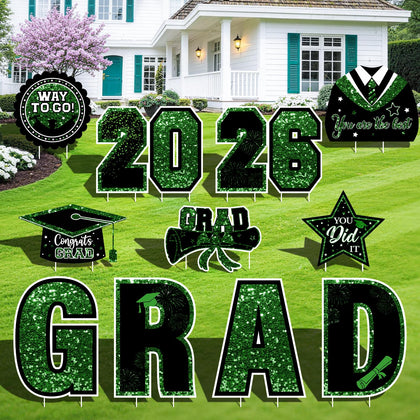 Froova Grad letters on lawn for bold Class of 2026 visibility