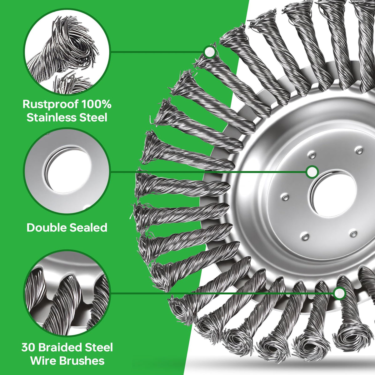 Fropzrcs twist knot safety system provides stable trimming performance.
